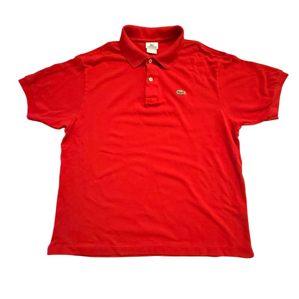 Lacoste Large (EUR 6) Classic Fit Short-Sleeve Pique Polo Shirt in Red